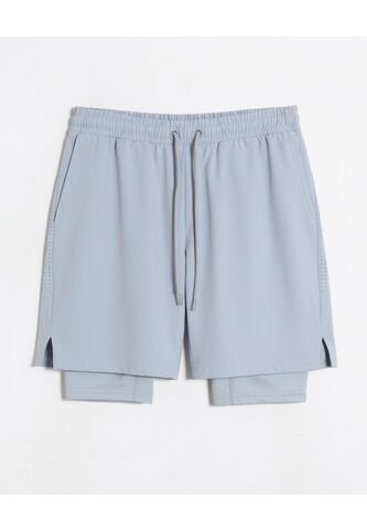 Bermuda  Para Hombre Biker Interno Largo Color Celeste Marca Seven Seven #45100736 Seven Seven