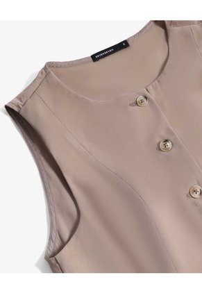 Chaleco  Para Mujer Plano Color Taupe Marca Seven Seven #28250161
