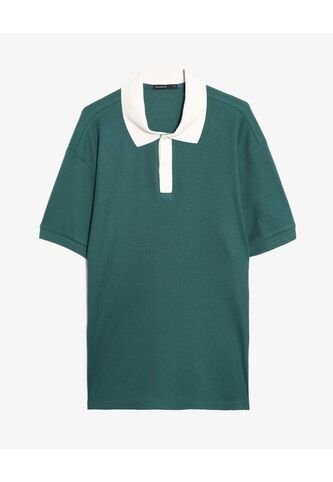 Polo  Para Hombre Cuello Tejido Sin Bolsillo Color Verde Marca Seven Seven #45110974 Seven Seven