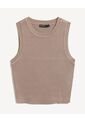 Camiseta Para Mujer Manga Sisa Cuello Redondo Color Taupe Marca Seven Seven #28096459 de Seven Seven