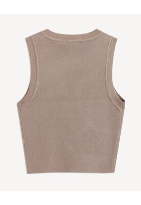 Camiseta Para Mujer Manga Sisa Cuello Redondo Color Taupe Marca Seven Seven #28096459