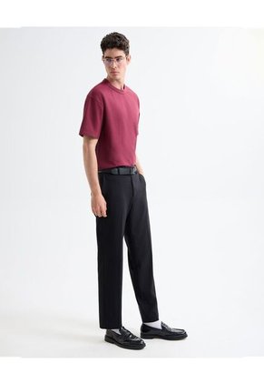 Camiseta  Para Hombre Manga Corta Cuello Redondo Color Vino Marca Seven Seven #45092681