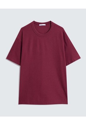 Camiseta  Para Hombre Manga Corta Cuello Redondo Color Vino Marca Seven Seven #45092681