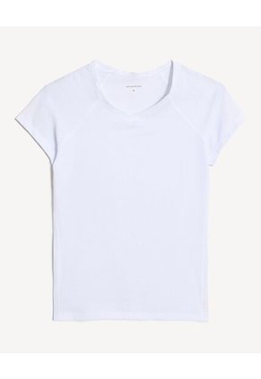 Camiseta Para Mujer Manga Corta Cuello V Color Marfil Marca Seven Seven #28096271