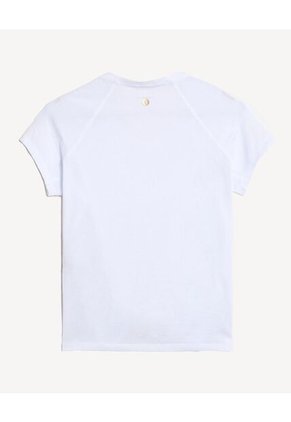 Camiseta Para Mujer Manga Corta Cuello V Color Marfil Marca Seven Seven #28096271