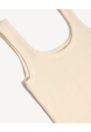 Camiseta Para Mujer Manga Sisa Cuello Redondo Color Crudo Marca Seven Seven #28096423