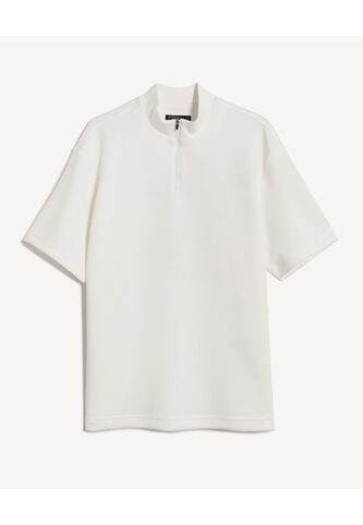 Polo Para Hombre Cuello Mao Sin Bolsillo Color Marfil Marca Seven Seven #45110925 Seven Seven