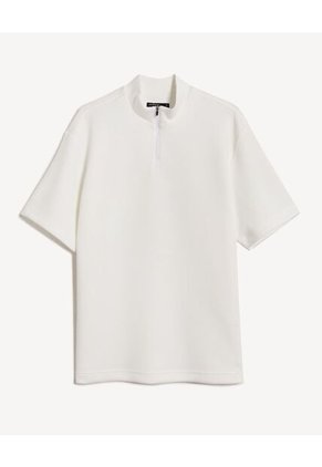 Polo Para Hombre Cuello Mao Sin Bolsillo Color Marfil Marca Seven Seven #45110925