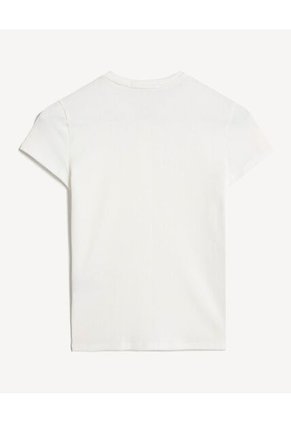 Camiseta Para Mujer Manga Corta Cuello Redondo Color Crudo Marca Seven Seven #28096613