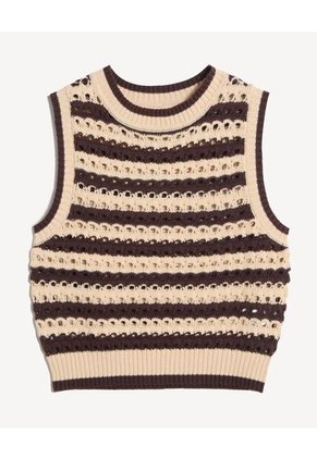 Chaleco Para Mujer Tejido Color Café Marca Seven Seven #28250142