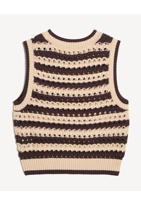 Chaleco Para Mujer Tejido Color Café Marca Seven Seven #28250142