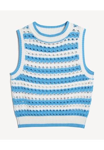 Chaleco Para Mujer Tejido Color Celeste Marca Seven Seven #28250142 Seven Seven