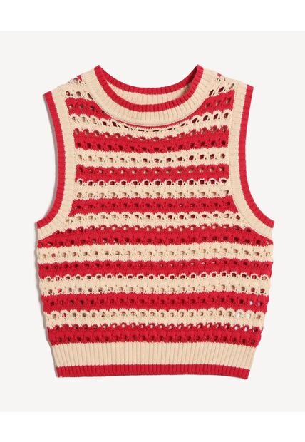 Chaleco Para Mujer Tejido Color Rojo Marca Seven Seven #28250142