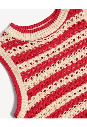 Chaleco Para Mujer Tejido Color Rojo Marca Seven Seven #28250142