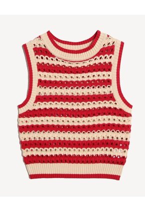 Chaleco Para Mujer Tejido Color Rojo Marca Seven Seven #28250142