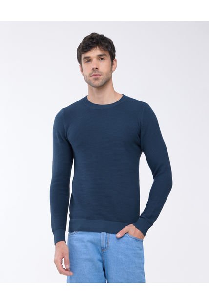 Saco Para Hombre Cuello Redondo Color Azul Oscuro Marca Seven Seven #45330222