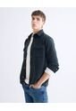 Sobrecamisa Con Bolsillos Frontales  Para Hombre Verde Seven Seven de Seven Seven