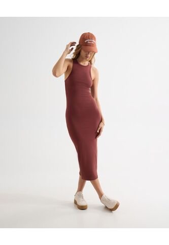 Vestido Para Mujer M/Sisa Largo Color Terracota Marca Seven Seven #28171424 Seven Seven