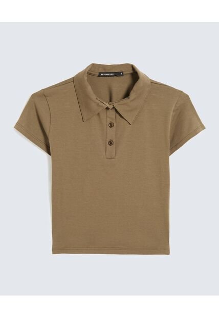 Polo Para Mujer Manga Corta Color Verde Marca Seven Seven #28110010