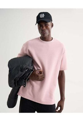 Camiseta Para Hombre Manga Corta Cuello Redondo Color Rosa Marca Seven Seven #45092671