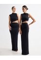 Vestido Maxi Asimetrico Con Cortes- Seven Studio | Maygel Coronel  Para Mujer Negro Seven Seven de Seven Seven