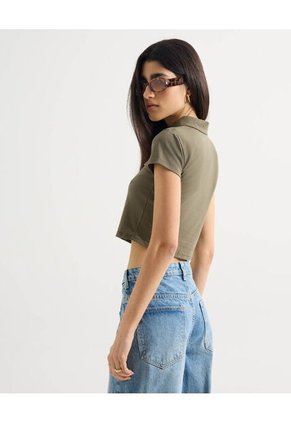 Polo Para Mujer Manga Corta Color Verde Marca Seven Seven #28110010