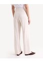 Pantalón Fluido Tiro Alto  Para Mujer Beige Seven Seven de Seven Seven