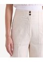 Pantalón Fluido Tiro Alto  Para Mujer Beige Seven Seven de Seven Seven