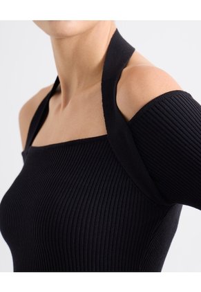 Camiseta Manga Larga Tejida - Seven Studio | Maygel Coronel  Para Mujer Negro Seven Seven