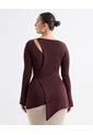 Camiseta Con Anudado Lateral - Seven Studio | Maygel Coronel  Para Mujer Café Seven Seven de Seven Seven