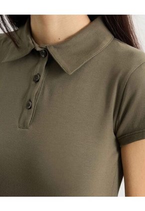 Polo Para Mujer Manga Corta Color Verde Marca Seven Seven #28110010