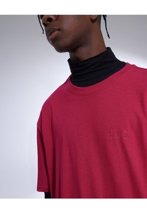 Camiseta Para Hombre Con Bajo Y Screen Para Hombre Fucsia Seven Seven