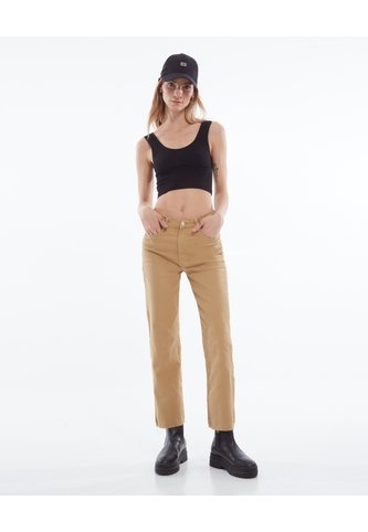 Jean Flare Tiro Alto  Para Mujer Camel Seven Seven Seven Seven