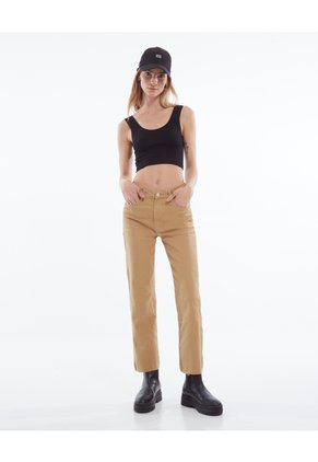 Jean Flare Tiro Alto Para Mujer Camel Seven Seven