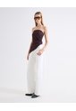 Jean Barrel Ruedo Al Corte  Para Mujer Blanco Seven Seven de Seven Seven