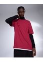 Camiseta Para Hombre Con Bajo Y Screen  Para Hombre Fucsia Seven Seven de Seven Seven