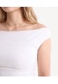 Blusa Con Esccote Bandeja  Para Mujer Beige Seven Seven de Seven Seven