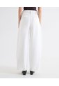 Jean Barrel Ruedo Al Corte  Para Mujer Blanco Seven Seven de Seven Seven
