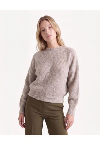 Saco Tricot De Textura Enriquecida  Para Mujer Arena Seven Seven Seven Seven