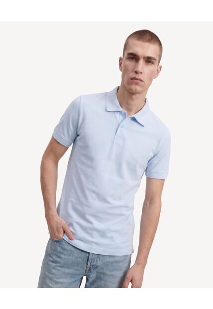 Polo Basica En Sport  Para Hombre Celeste Seven Seven