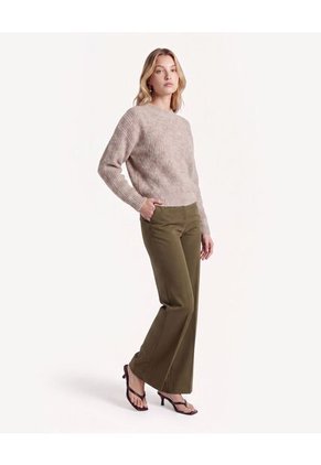 Saco Tricot De Textura Enriquecida  Para Mujer Arena Seven Seven