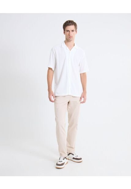 Pantalón Rústico De Ajuste Relax  Para Hombre Piel Seven Seven