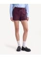 Short Fluido De Ajuste Confortable  Para Mujer Vino Seven Seven de Seven Seven