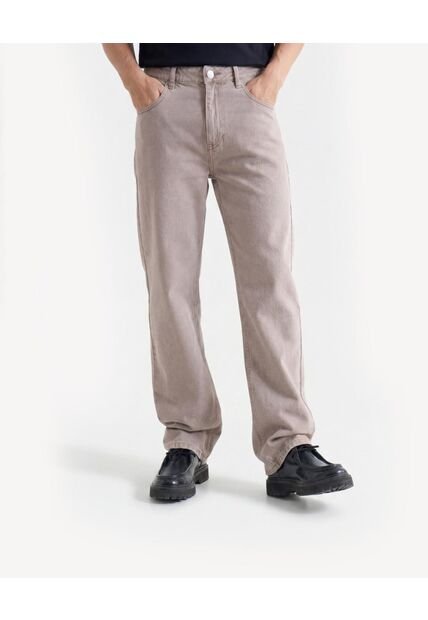 Jean Straight Ajuste Recto  Para Hombre Taupe Seven Seven