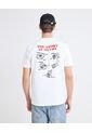 Camiseta Gráfico Frontal  Para Hombre Blanco Seven Seven de Seven Seven