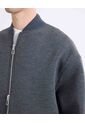 Chaqueta Bomber De Diseño Urbano  Para Hombre Gris Seven Seven de Seven Seven