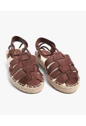 Espadrilles Plataforma Yute  Para Mujer Café Seven Seven