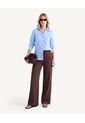Blusa Camisera De Rayas Atemporales  Para Mujer Azul Seven Seven de Seven Seven