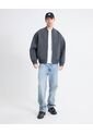 Chaqueta Bomber De Diseño Urbano  Para Hombre Gris Seven Seven de Seven Seven