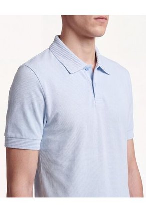 Polo Basica En Sport  Para Hombre Celeste Seven Seven